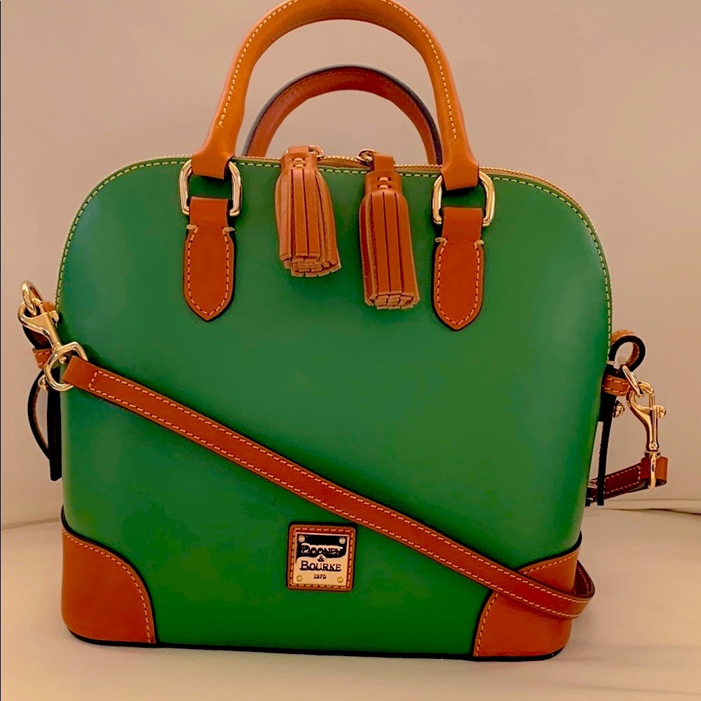 NWT - Gorgeous Dooney & Bourke Ivy Green Wexford Domed Satchel SUMMER SALE
